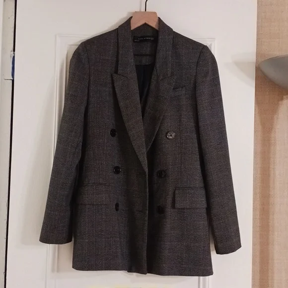 ZARA PLAID BLAZER - Picture 5 of 5